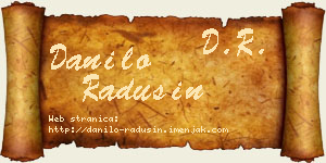 Danilo Radusin vizit kartica